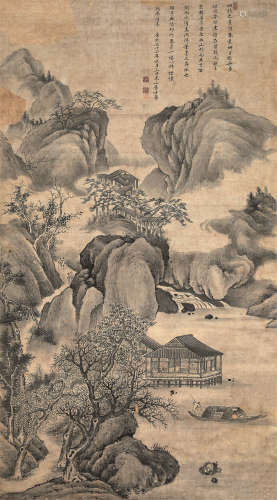蒋煃（清·康熙） 康熙五十二年(1713年)作 翠色欲流图 镜心 水墨纸本