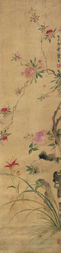 吴让之（1799～1870） 硕果图 立轴 设色绢本