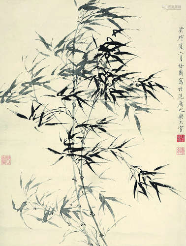 高时敷（1886～1976） 1963年作 清风高节图 立轴 水墨纸本