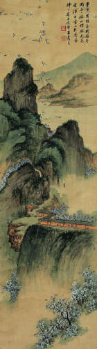 王青之（1918～1997） 1959年作 罗浮香雪图 立轴 设色纸本