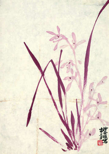 萧俊贤（1865～1950） 1932年作 幽兰图 镜心 设色纸本
