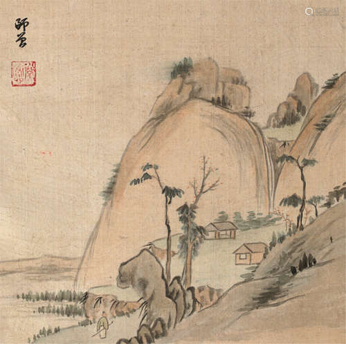 陈师曾（1876～1923） 群山环抱图 镜心 设色绢本