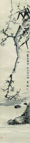 胡铁梅（1848～1899） 琼枝仙蕊图 镜心 水墨绢本