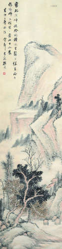 杨逸（1864～1929） 1903年作 密林深嶂图 立轴 设色纸本