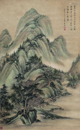 张葆东（b.1958） 1979年作 溪山结庐图 镜心 设色纸本