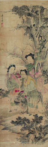 孟小冬（1907～1977） 麻姑献寿图 镜心 设色纸本
