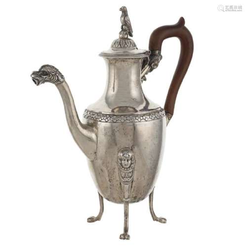 Silver coffeepot Naples, 19th century peso 624 gr.