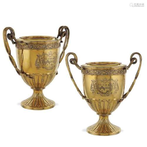 Pair of important Paul Storr Champagne holders London,