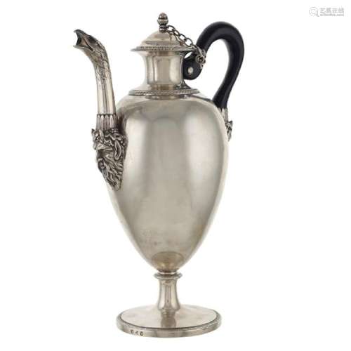 Silver coffee pot Milan, 1820-1822 peso 1099 gr.