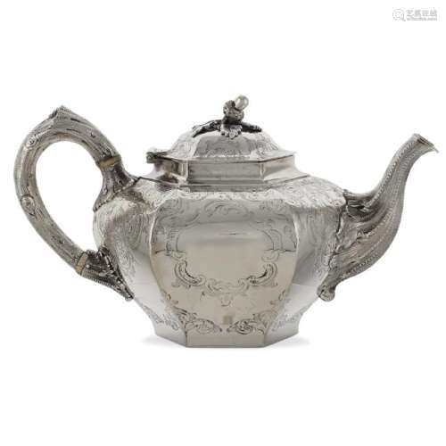 Silver teapot Dublin, Queen Victoria age 1849 peso 896