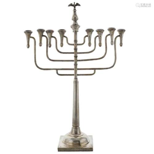 Nine lights silver Menorah Russia, early 20th century