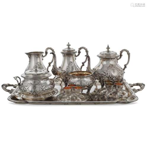 Silver breakfast service Germany, 20th century peso