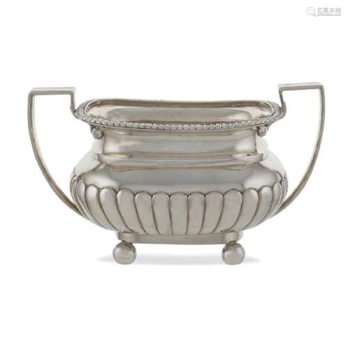 Silver sugar bowl 19th century peso 675 gr.