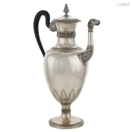 Silver coffeepot Milan, early 19th century peso 1530
