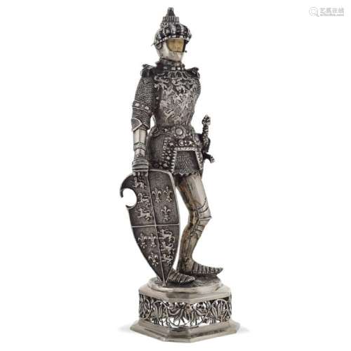 Silver warrior figure Germany, 19th - 20th century peso