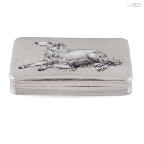 Silver and polychrome enamel snuff box early 20th