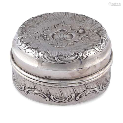 Silver travel wax seal box 19th - 20th century peso 180