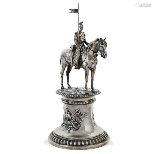 Silver sculpture Germany, 19th century peso lordo 1640