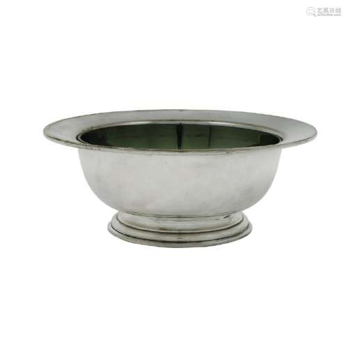 An Italian silver plated metal bowl 20th century 11x27