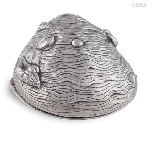 Shell shaped silver box Northern europe, 1890 circa