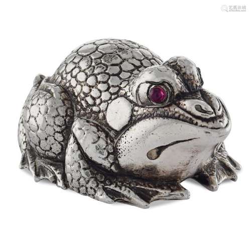 Carl FabergÂ silver frog San Pietroburgo, 1899-1916