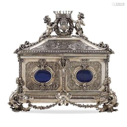 Important silver reliquary Italy, 20th century peso