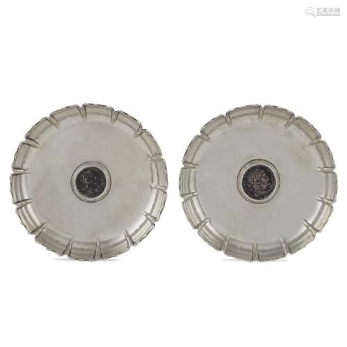Bvlgari, pair of ashtrays Italy, 20th century peso 140