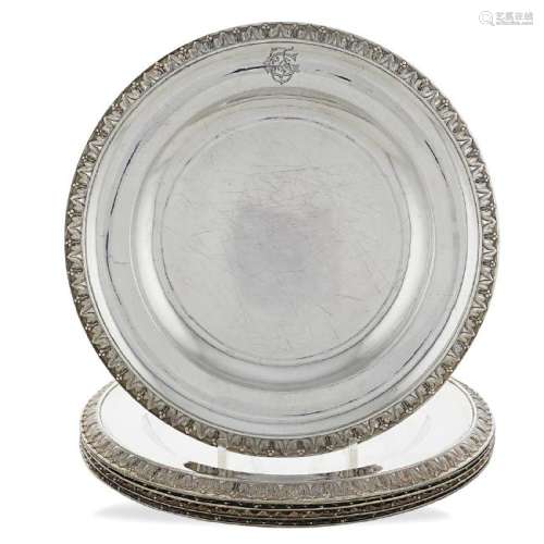 Six plates Odiot a Paris silver France, early 20th