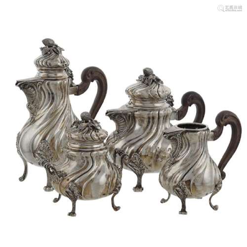 Buccellati, silver tea and coffee service Italy, 20th