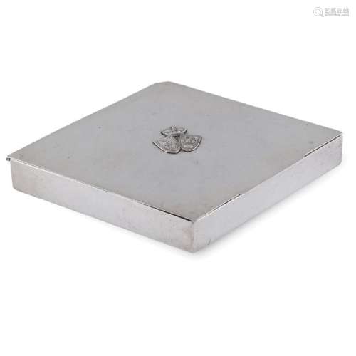 Silver sigarette box Italy, bollo fascio, 1030/40ies
