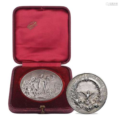 Silver medal Italy, 20th century peso 170 gr.