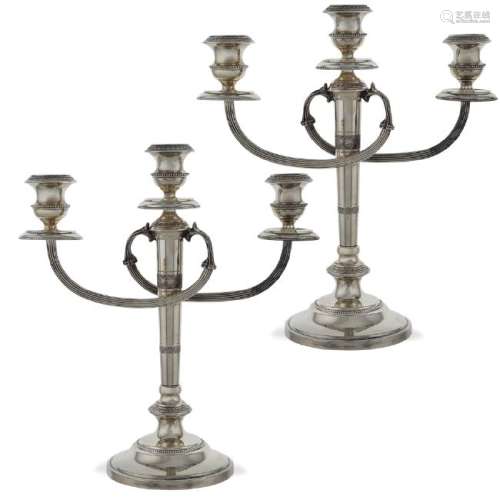 Pair of silver chandeliers Italy, 20th century peso 880