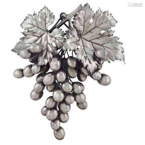 Federico Buccellati, silver bunch of grapes Milan, 20th