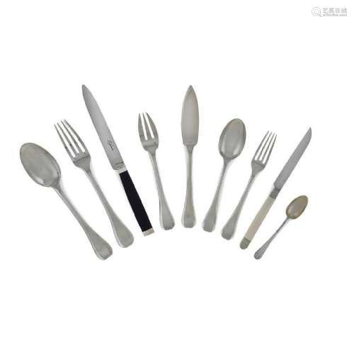Emile Puiforcat silver cutlery service (144) France,