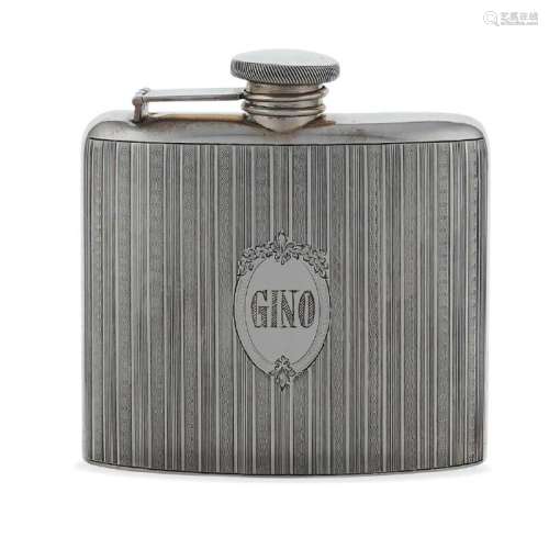 Silver whiskey flask USA, early 20th century peso 170