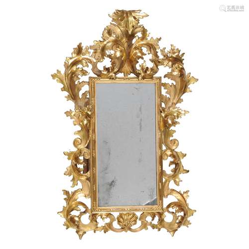 A pair of Florentine giltwood wall mirrors