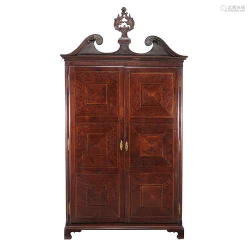 A George III mahogany press cupboard