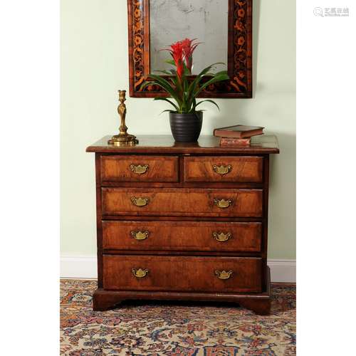 A George I walnut chest of drawers