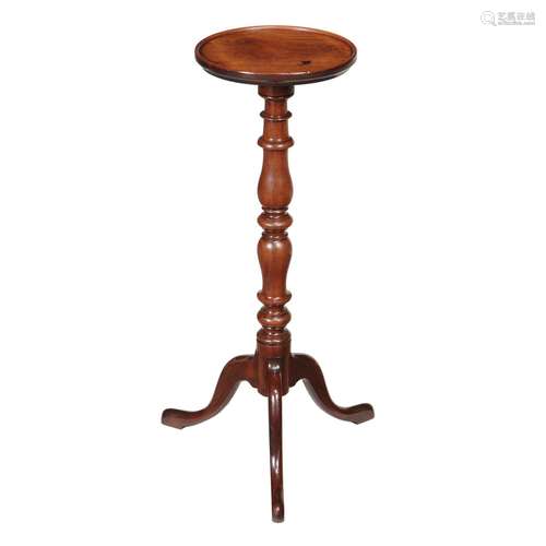 A George III mahogany candle stand