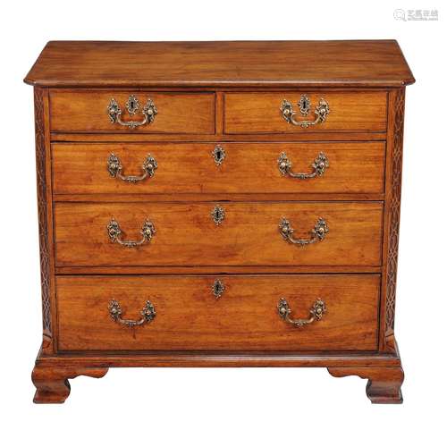 A George III padouk chest of drawers