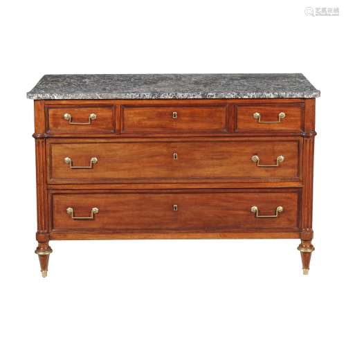 A Directoire mahogany and giltmetal mounted commode