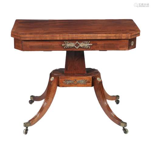 A Regency mahogany card table