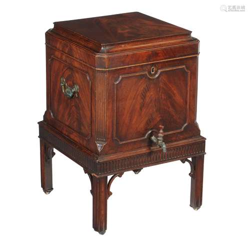 A George III mahogany wine cooler