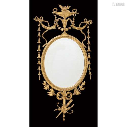 A pair of giltwood and composition wall mirrors