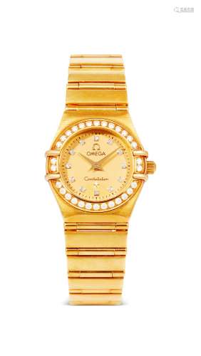 欧米茄 OMEGA，星座系列，18K 黄金 镶钻腕表