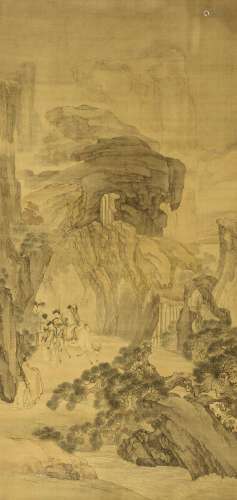 黄慎（1687～1768） 紫阳问道 立轴 绢本
