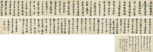 张瑞图（1570～1641） 1625年作 草书《永州新堂记》 手卷 纸本