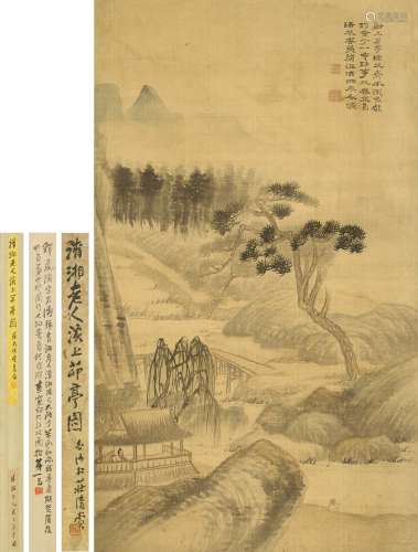 石涛（1642～1707） 溪上茆亭 立轴 绢本