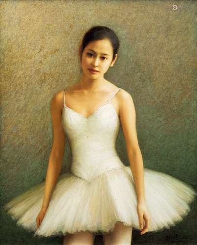 翟欣建（b.1950） 女演员 布面油画