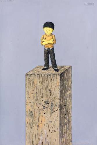 李继开（b.1975） 2006年作 站在高台上的孩子 布面丙烯